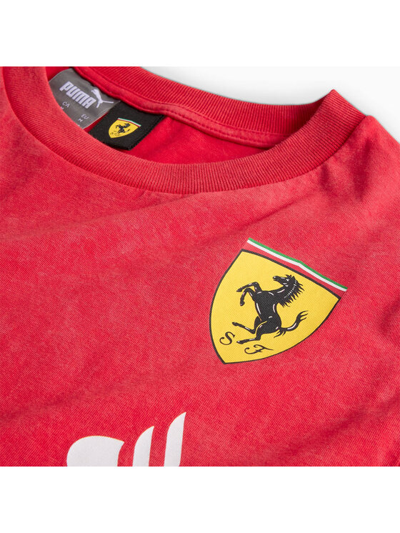 Puma Puma T-Shirt Scuderia Ferrari Desert Sun Las Vegas GP Czerwony Regular Fit