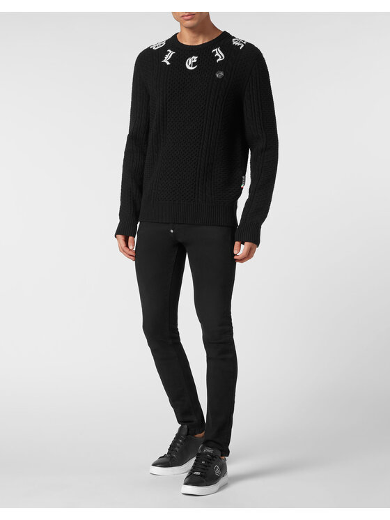 PHILIPP PLEIN PHILIPP PLEIN Longsleeve 9751 Nero Regular Fit