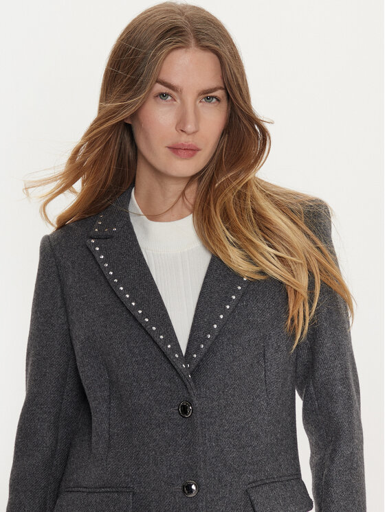 Morgan Morgan Wollmantel 242-GLAM Grau Regular Fit