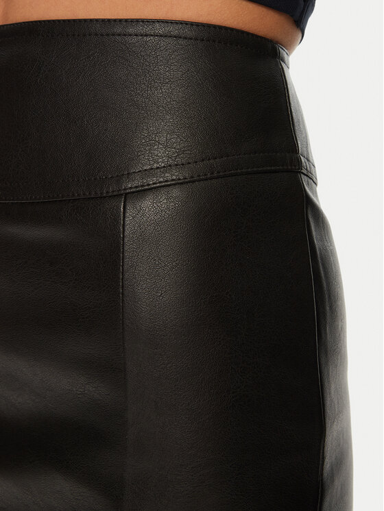 BARDOT BARDOT Спідниця зі штучної шкіри 58855SB1 Чорний Regular Fit