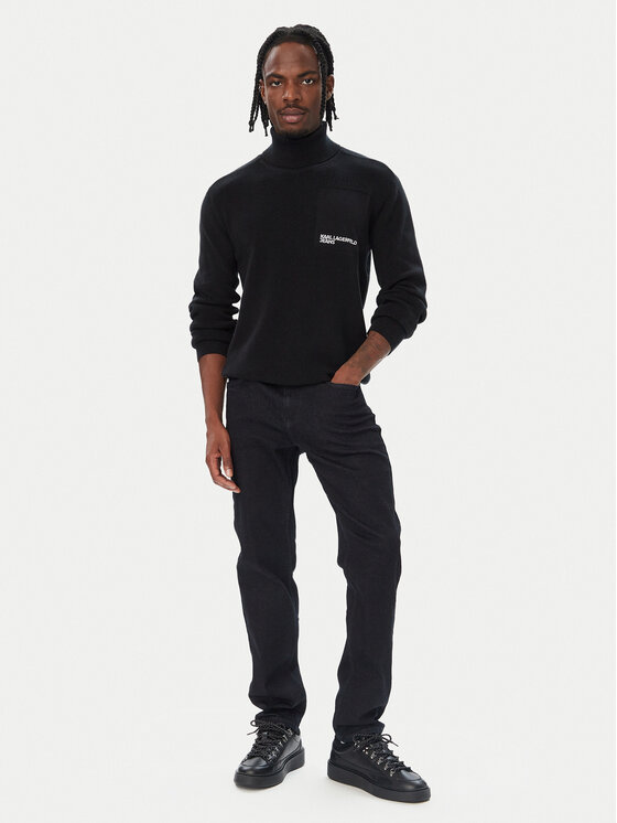 Karl Lagerfeld Jeans Karl Lagerfeld Jeans Гольф B4M18023 Чорний Regular Fit