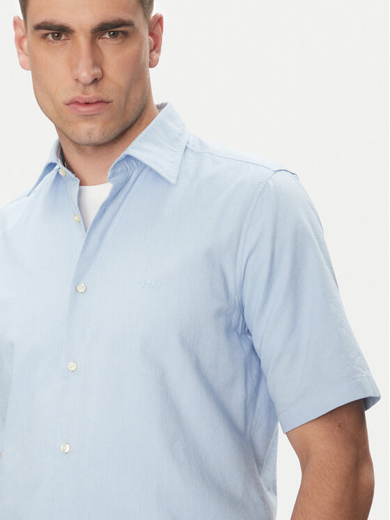 BOSS BOSS Cămașă Rash_2 50537332 Albastru celest Regular Fit