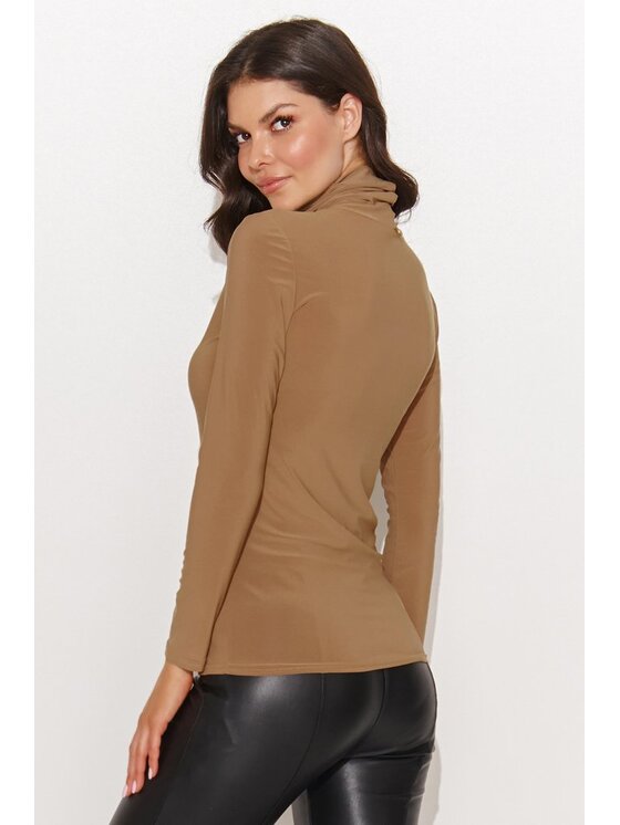 Numinou Numinou Bluzka NU460 Brązowy Classic Fit