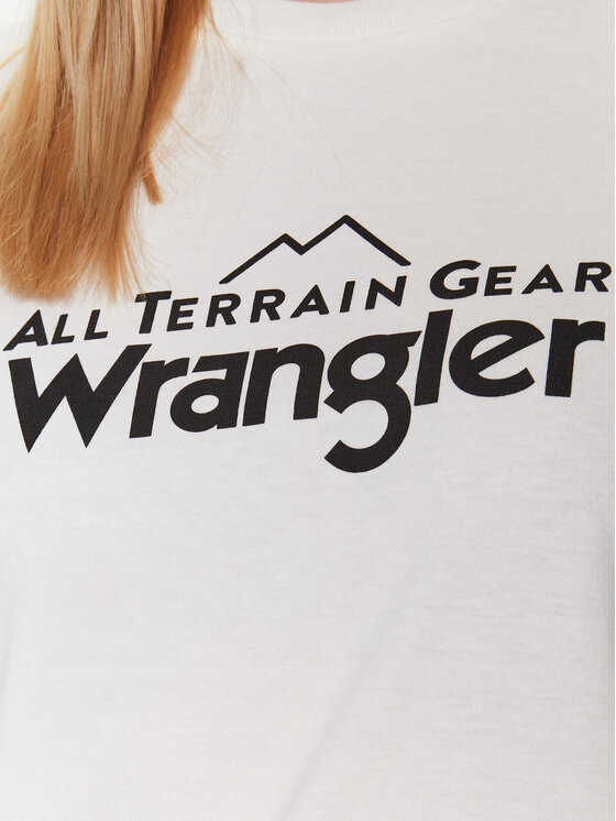 Wrangler Wrangler Тишърт Logo Tee WC5FGEM22 112326341 Екрю Regular Fit