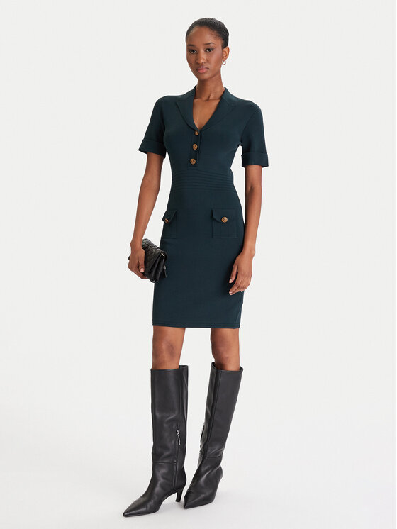 Guess Guess Плетена рокля W5YK29 Z0130 Зелен Slim Fit