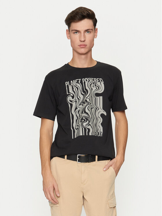 REPLAY REPLAY T-särk M6933 .000.23732P Must Regular Fit
