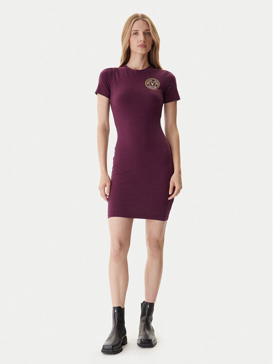 Versace Jeans Couture Versace Jeans Couture Ежедневна рокля 79HAOT00 CJ03T Бордо Slim Fit