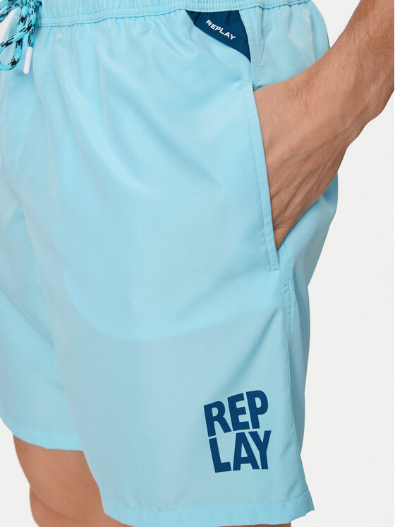 REPLAY Replay Pantaloni scurți pentru înot LM1141.000.82972 Albastru celest Regular Fit
