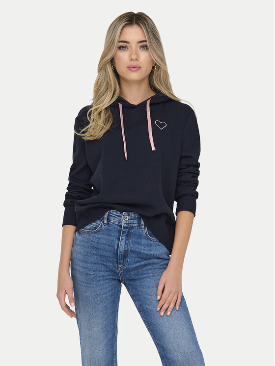 ONLY Mikina Noli 15312874 Tmavomodrá Regular Fit