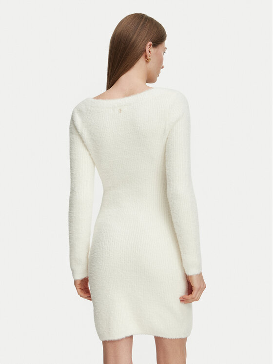 Guess Guess Vestito di maglia W6BK89 Z1921 Crema Regular Fit