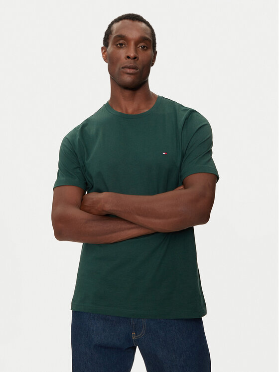 Tommy Hilfiger Tričko Essential MW0MW37267 Zelená Regular Fit