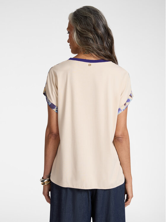 Elena Mirò Elena Mirò T-Shirt G084Z000603N002 Fioletowy Regular Fit