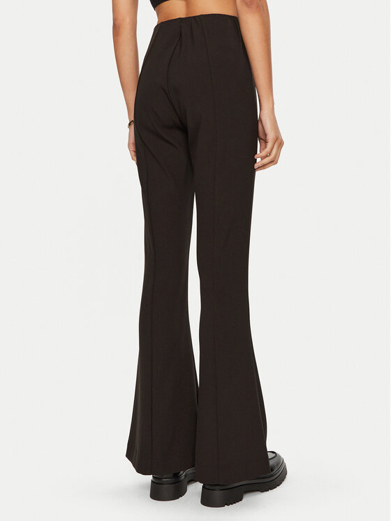 Gina Tricot Gina Tricot Παντελόνι υφασμάτινο Slim Bootcut Trousers 22856 Μαύρο Bootcut Fit