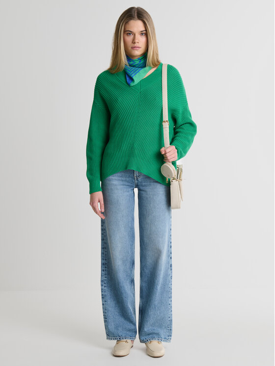 BIG STAR BIG STAR Sweter CYNTIANA Zielony Comfort Fit