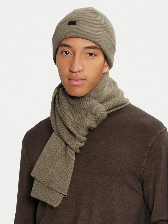 Jack & Jones Zestaw Szalik i Czapka 12163827 Zielony