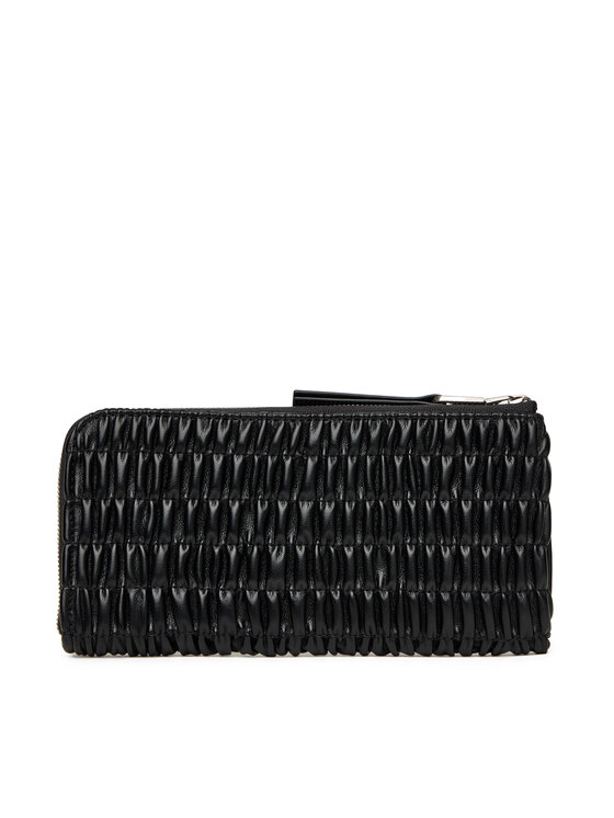 Calvin Klein Calvin Klein Великий жіночий гаманець Ruched Long L-Zip LV04K1085G Чорний