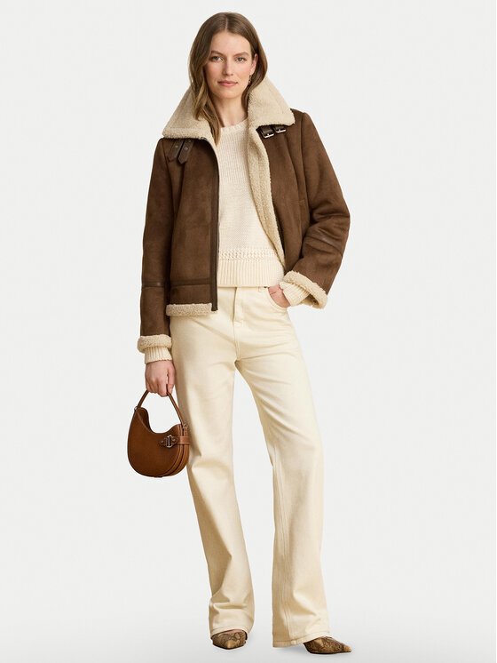 LAUREN RALPH LAUREN LAUREN RALPH LAUREN Kożuch sztuczny 297P04122003 Brązowy Regular Fit