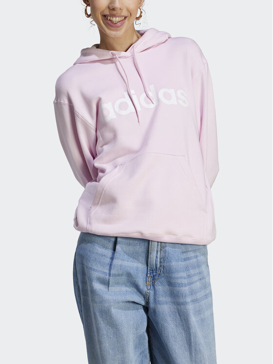 adidas adidas Суитшърт Essentials Linear Hoodie IL3343 Розов Regular Fit
