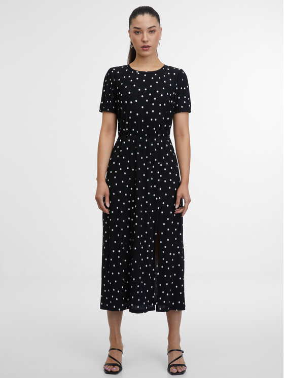 Orsay Orsay Sukienka codzienna 1000460660000__S Czarny A-Line Fit