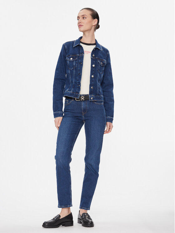 Tommy Hilfiger Tommy Hilfiger Farmer kabát WW0WW40654 Sötétkék Slim Fit