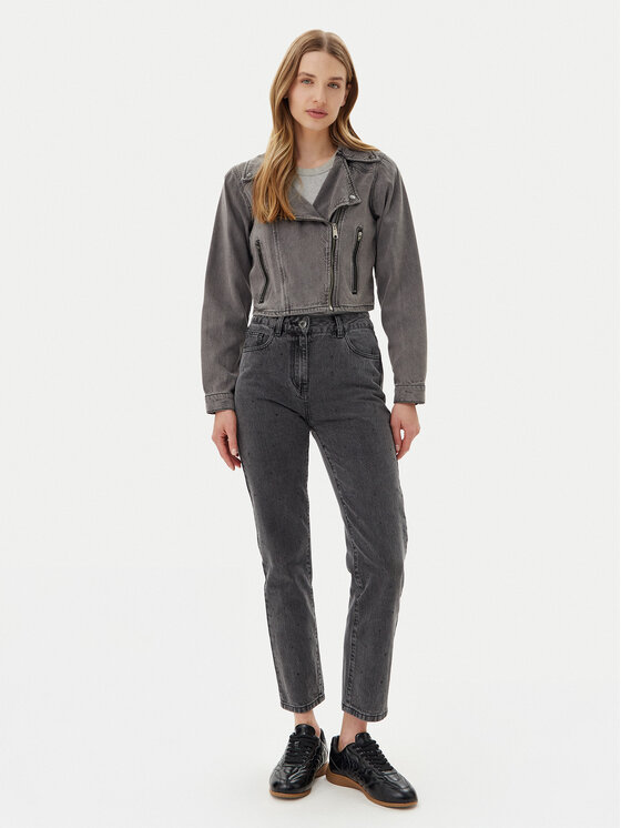 Vila Vila Geacă de blugi Kiki 14104772 Gri Regular Fit