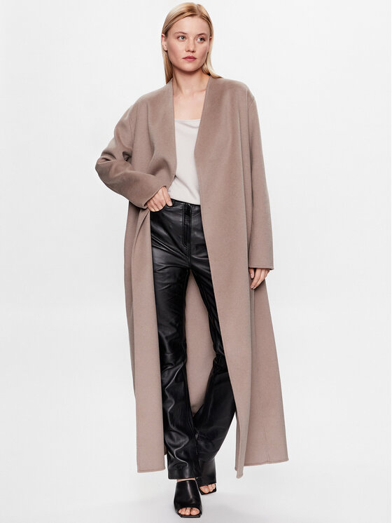 Calvin Klein Calvin Klein Vilnas mētelis K20K205905 Pelēks Regular Fit