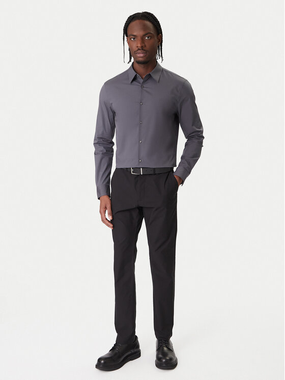 Calvin Klein Calvin Klein Košile LV04LB145G Šedá Slim Fit