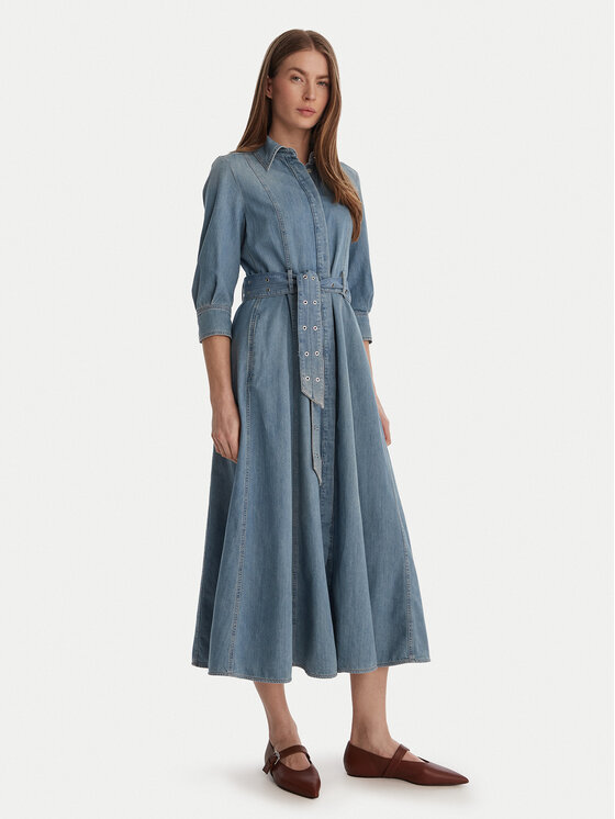 Marella Marella Džínové šaty Giambo 2613221024 Modrá Regular Fit