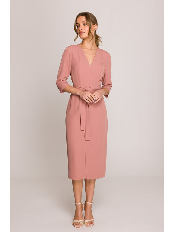 Stylove Stylove Večerní šaty S396 Růžová Premium Fit