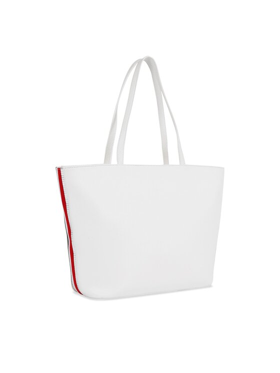 Tommy Hilfiger Handtasche Th Essential Sc Tote Corp AW0AW16089 WeiB Modivo