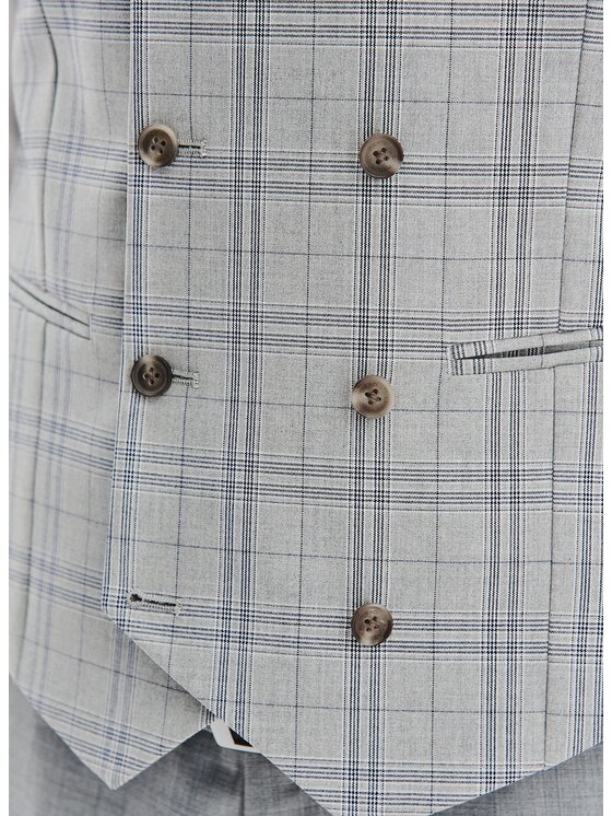Pako Lorente Pako Lorente Kamizelka garniturowa P25WF-8X-001 Szary Slim Fit
