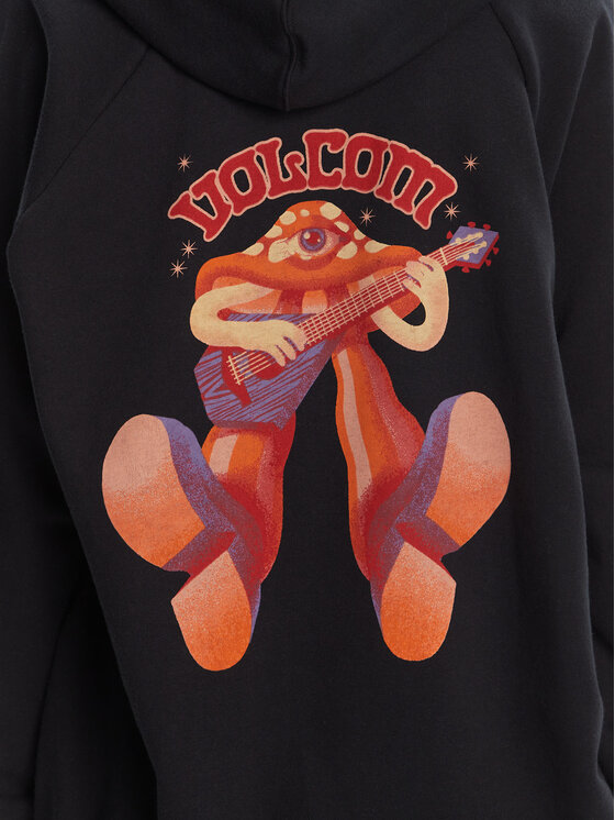 Volcom Volcom Pulóver Truly Stoked B4112501 Fekete Oversize