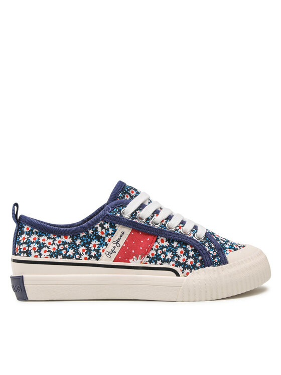 Pepe Jeans Tenisice Ottis Flower Girl PGS30541 Tamnoplava