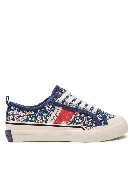 Pepe Jeans Tenisky Ottis Flower Girl PGS30541 Tmavomodrá