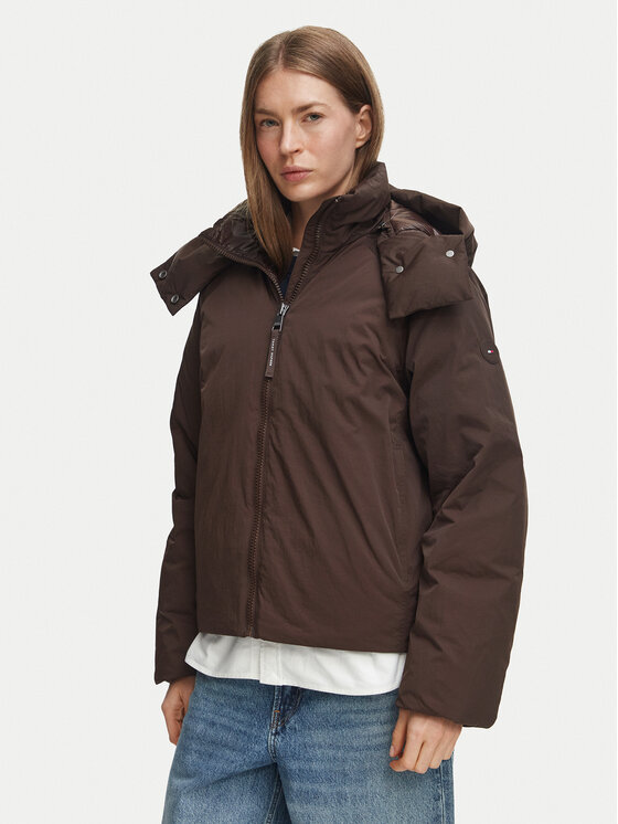 Tommy Hilfiger Tommy Hilfiger Преходно яке WW0WW51514 Кафяв Regular Fit