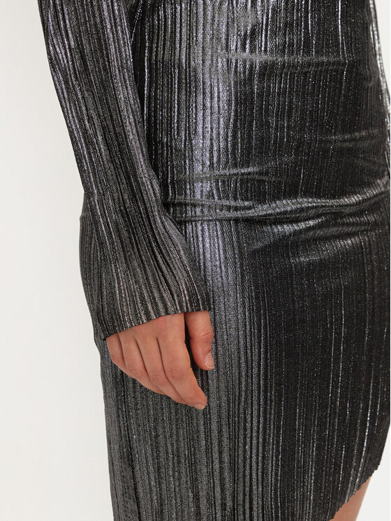 Bruuns Bazaar Bruuns Bazaar Koktel haljina BBW3707 Srebrna Regular Fit