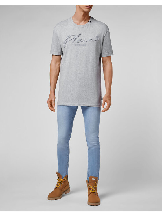 PHILIPP PLEIN PHILIPP PLEIN T-Shirt 11017 Beżowy Regular Fit