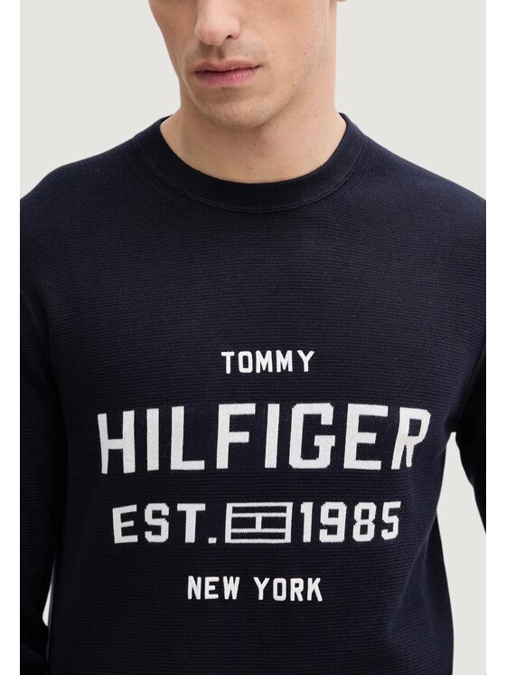 Tommy Hilfiger Tommy Hilfiger Πουλόβερ ATHLEISURE CREW NECK Μπλε Casual Fit