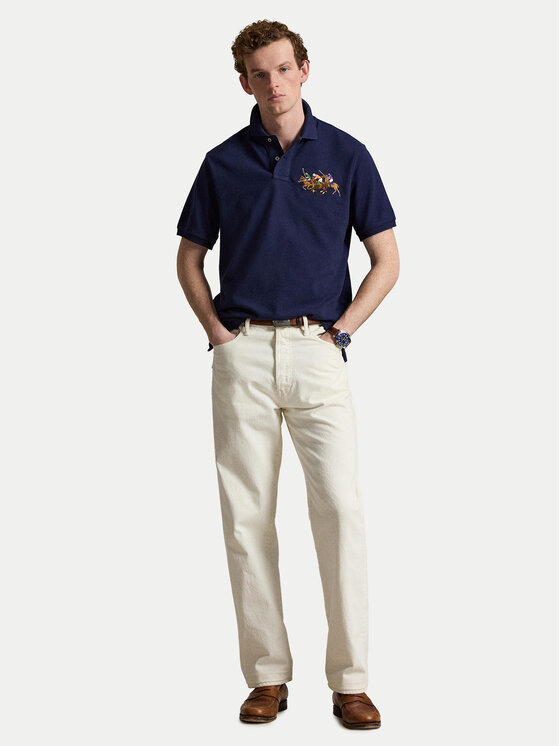 Polo Ralph Lauren Polo Ralph Lauren Polo marškinėliai 710B14216003 Tamsiai mėlyna Regular Fit