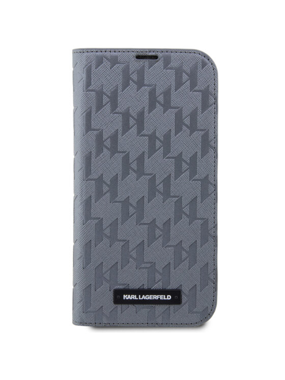 KARL LAGERFELD KARL LAGERFELD Etui na telefon Saffiano Monogram Srebrny
