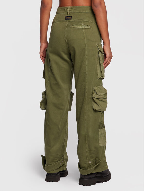 REPLAY Replay Штани з тканини W8019.000.10307 Зелений Regular Fit