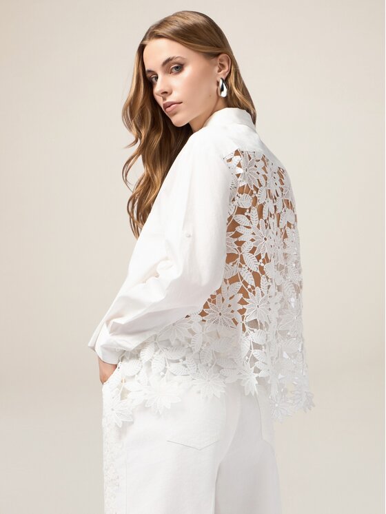 Oltre Oltre Camicia 5182J000730N011 Bianco Boxy Fit