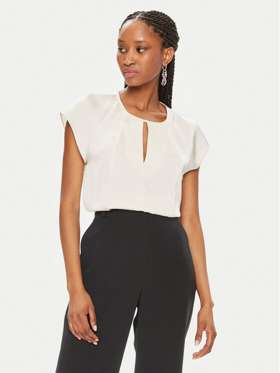 Calvin Klein Calvin Klein Halenka K20K207161 Écru Regular Fit