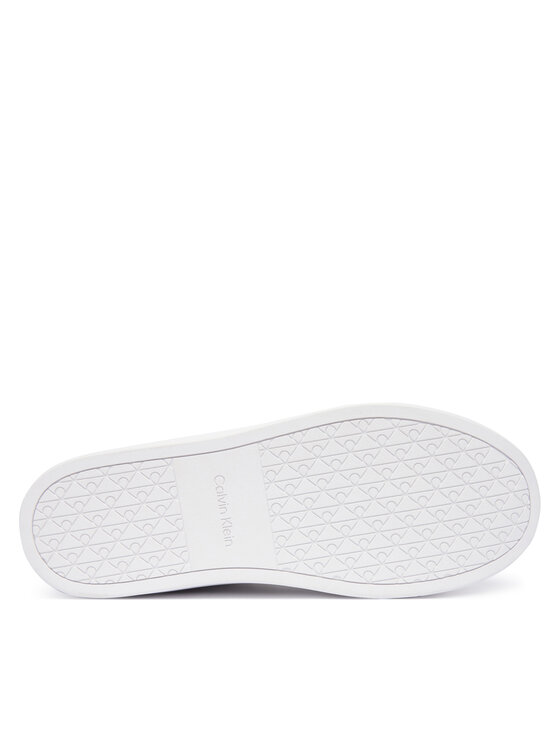 Calvin Klein Calvin Klein Sneakersy Classic Cup Mid Laceup Zip Lth YM0YM01428 Biały