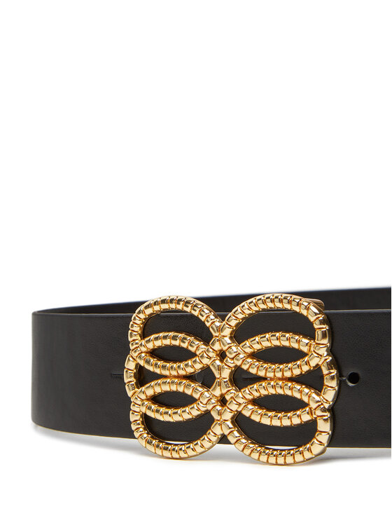 Pieces Pieces Ženski pas Pctunja Wide Jeans Belt 17158014 Črna