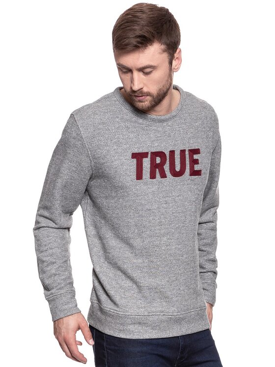 Mustang Mustang Felpa TAPE SWEATSHIRT Grigio Regular Fit