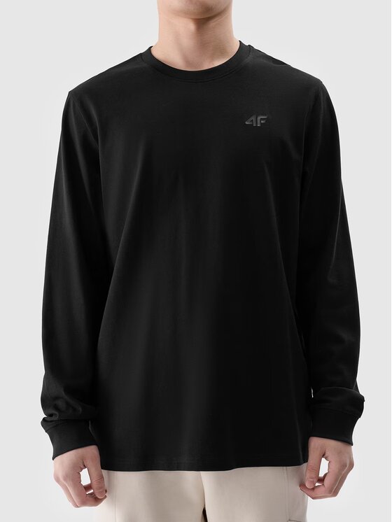 4F 4F Longsleeve 4FWMM00TLONM432-20S Czarny Regular Fit