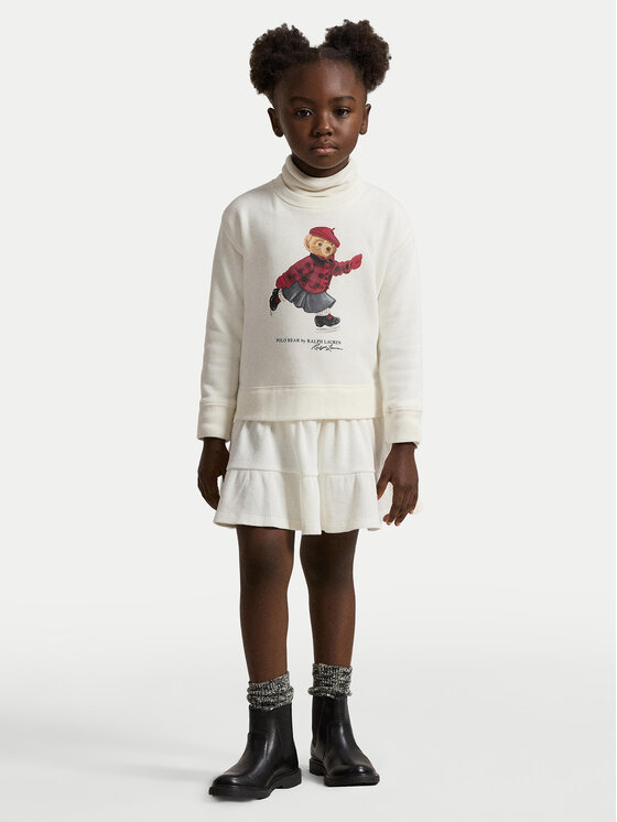 Polo Ralph Lauren Polo Ralph Lauren Pletena obleka 312981086001 Écru Regular Fit