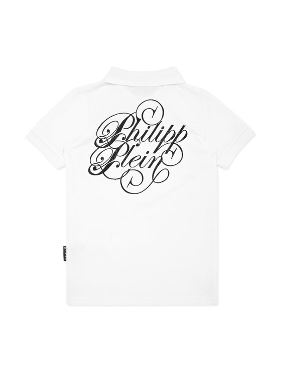 PHILIPP PLEIN PHILIPP PLEIN Polo 28263 Biały Slim Fit