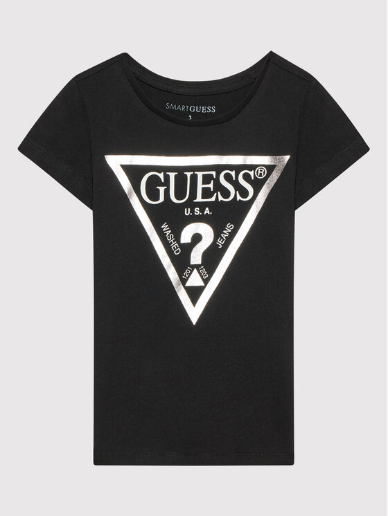 Guess Guess Póló K73I56 K8HM0 Fekete Regular Fit